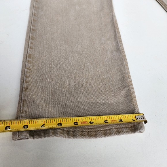 Wrangler Tan Khaki Jeans Mens 42x32 Straight Leg ZM200KH Stretch Denim Pants M - Picture 2 of 10